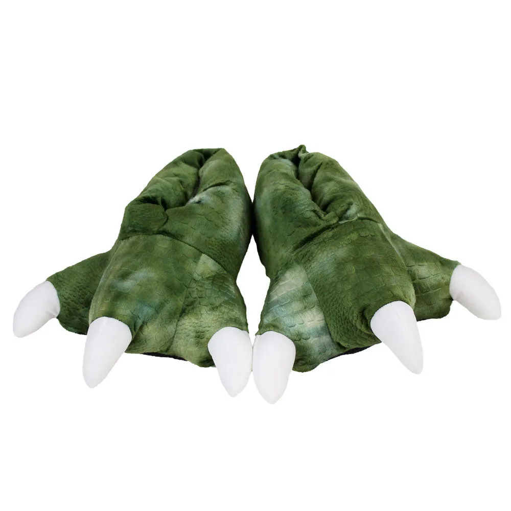 Dinosaur Novelty Slippers JulesRoche Sound Features Green