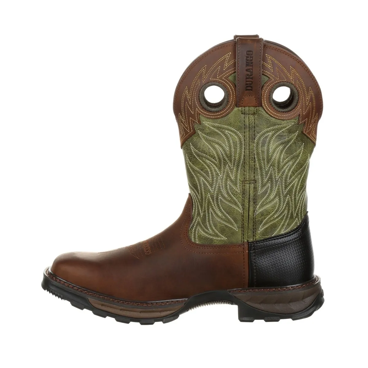 Durango Maverick Xp Men's 11" Waterproof Western Work Boots Ddb0177 In Oiled Brown And Forest Green