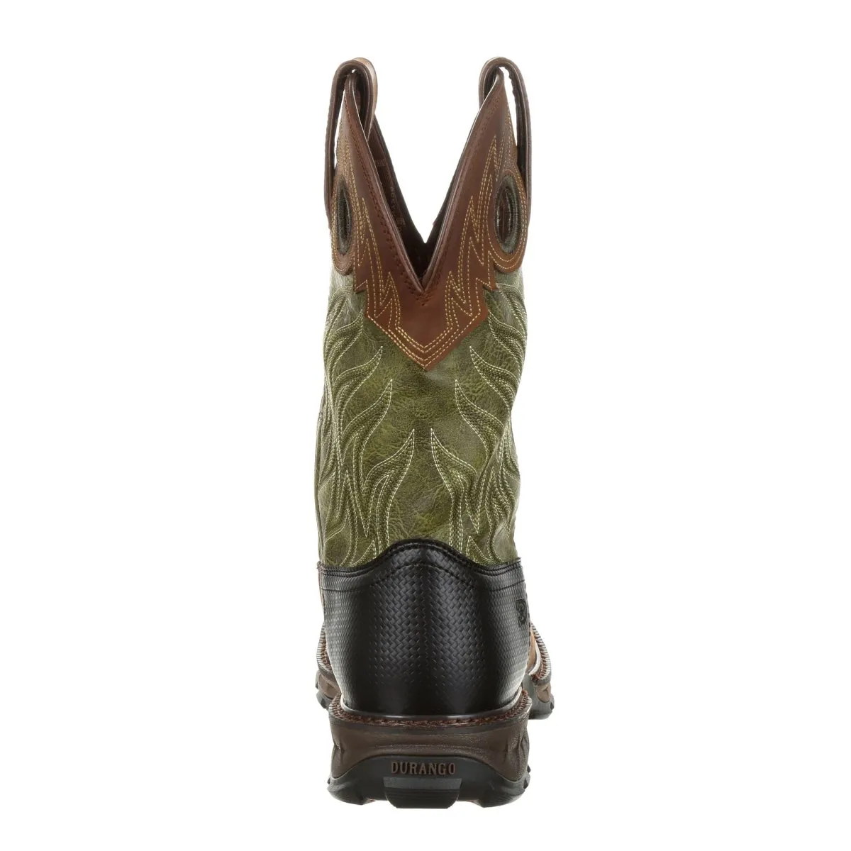 Durango Maverick Xp Men's 11" Waterproof Western Work Boots Ddb0177 In Oiled Brown And Forest Green