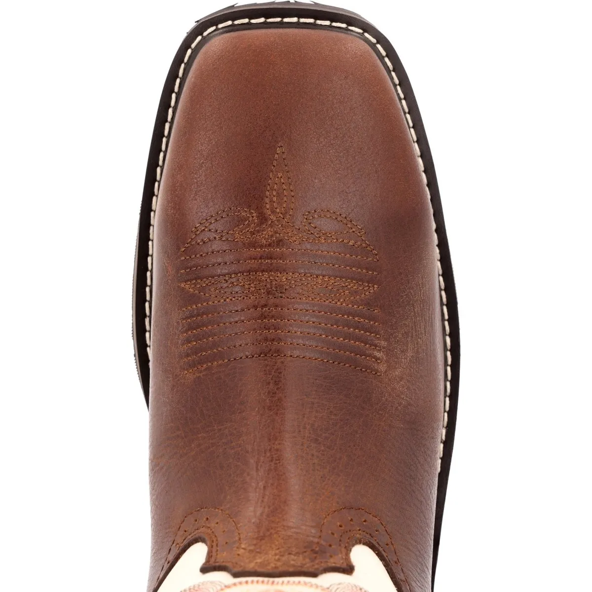 Durango Workhorse Men's Steel Toe Western Work Boots Ddb0426 In Chocolate And Bone