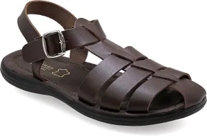 Emmanuela Comfortable Ancient Greek Style Leather Fisherman Sandals for Men, Cushioned insole Handmade Leather Men's Sandals, Quality Adjustable Buckle Summer Shoes