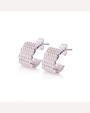 Ever Jewellery Broadway  Hoop Earrings - Silver