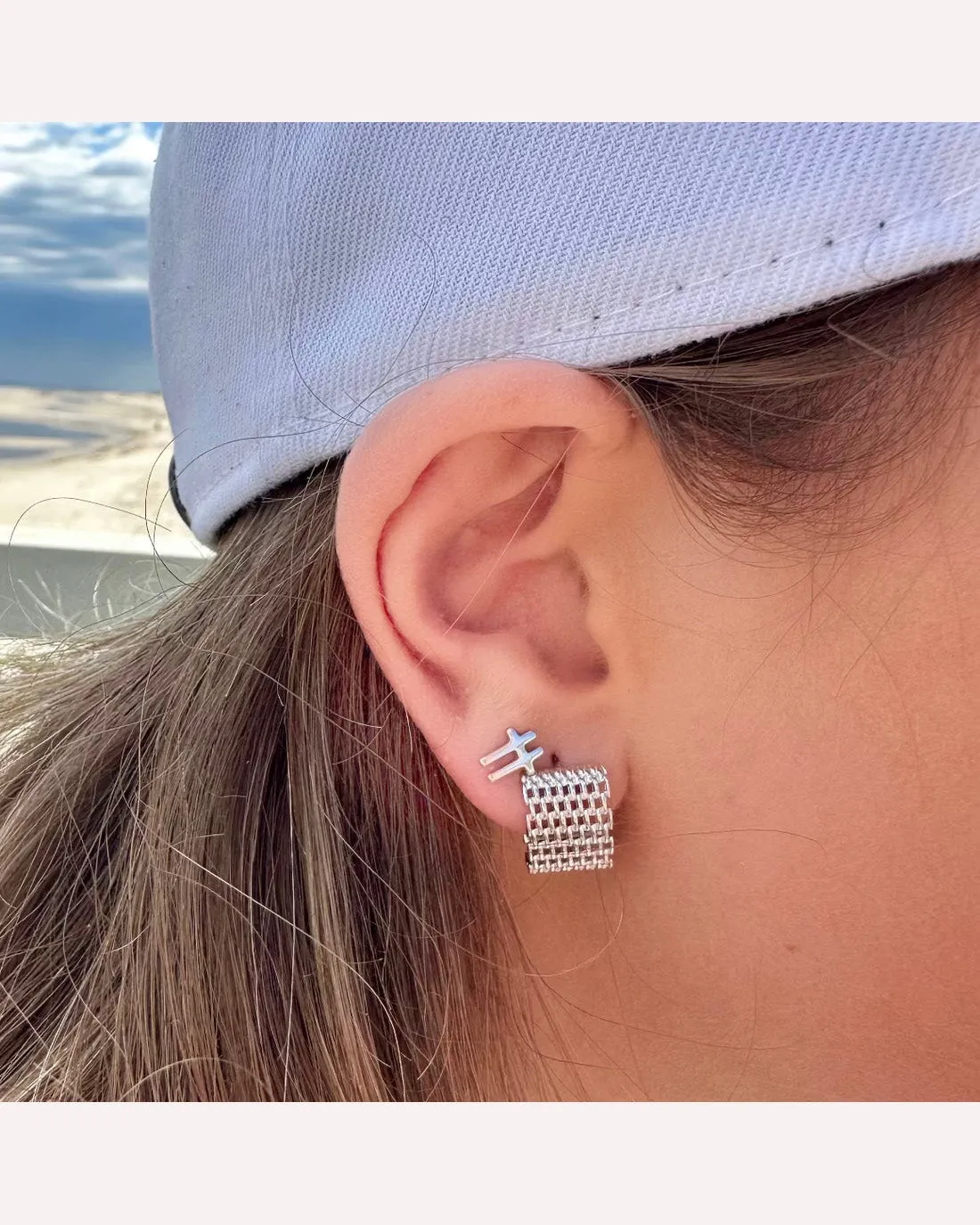 Ever Jewellery Broadway  Hoop Earrings - Silver