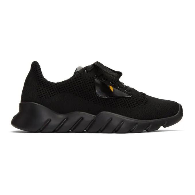 Fendi Black Bag Bugs Knit Sneakers