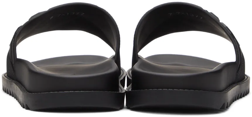 Fendi Black 'Forever Fendi' Pool Slides