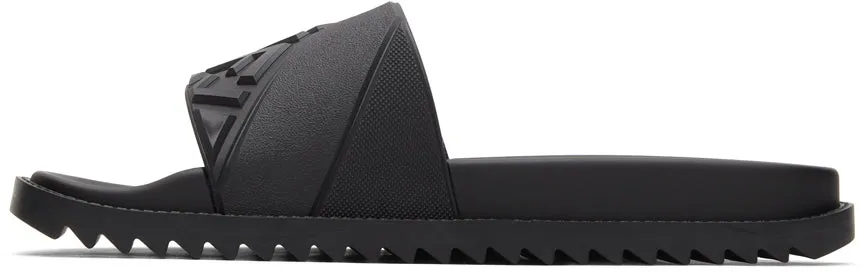 Fendi Black 'Forever Fendi' Pool Slides