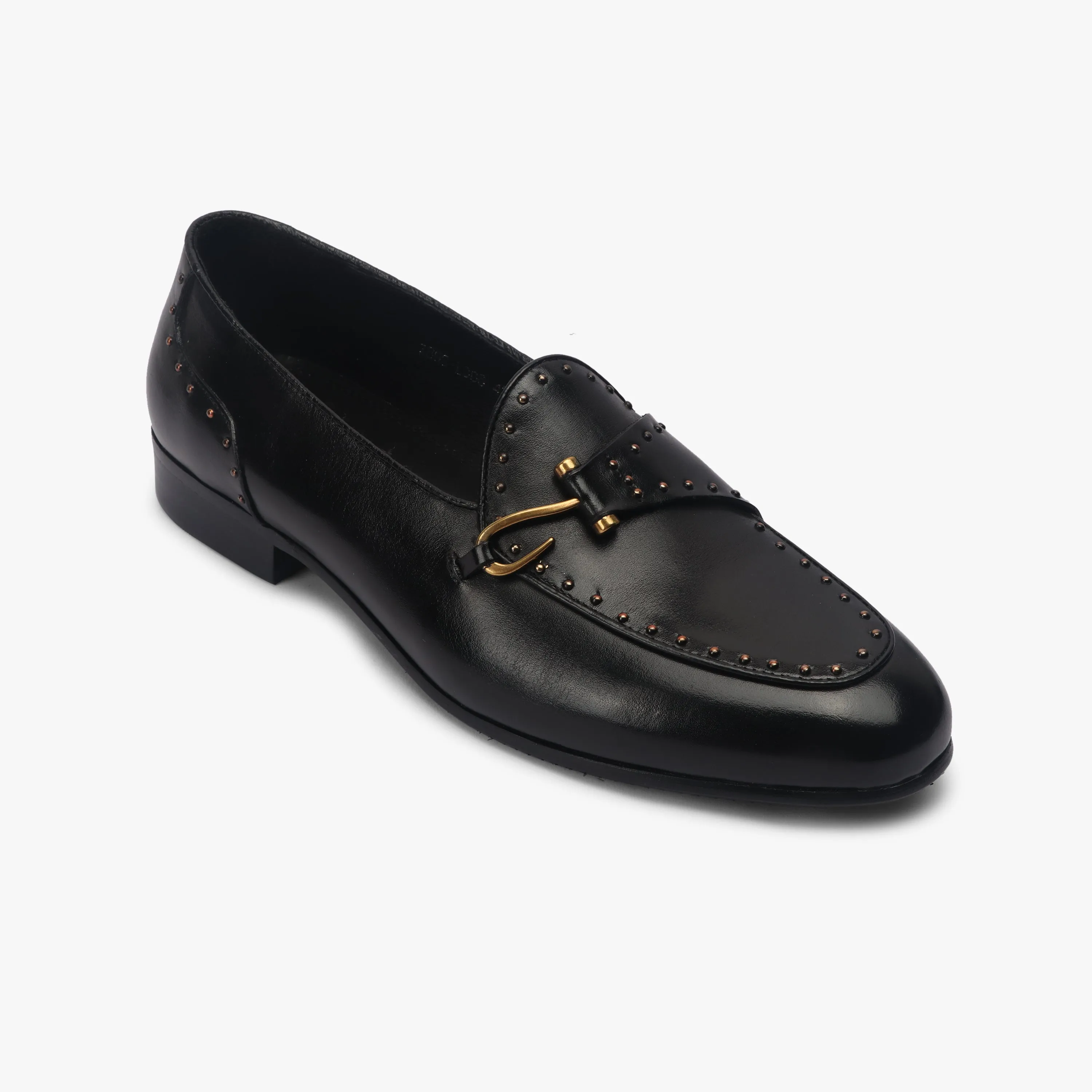 Fish Hook Buckle Studded Slip On