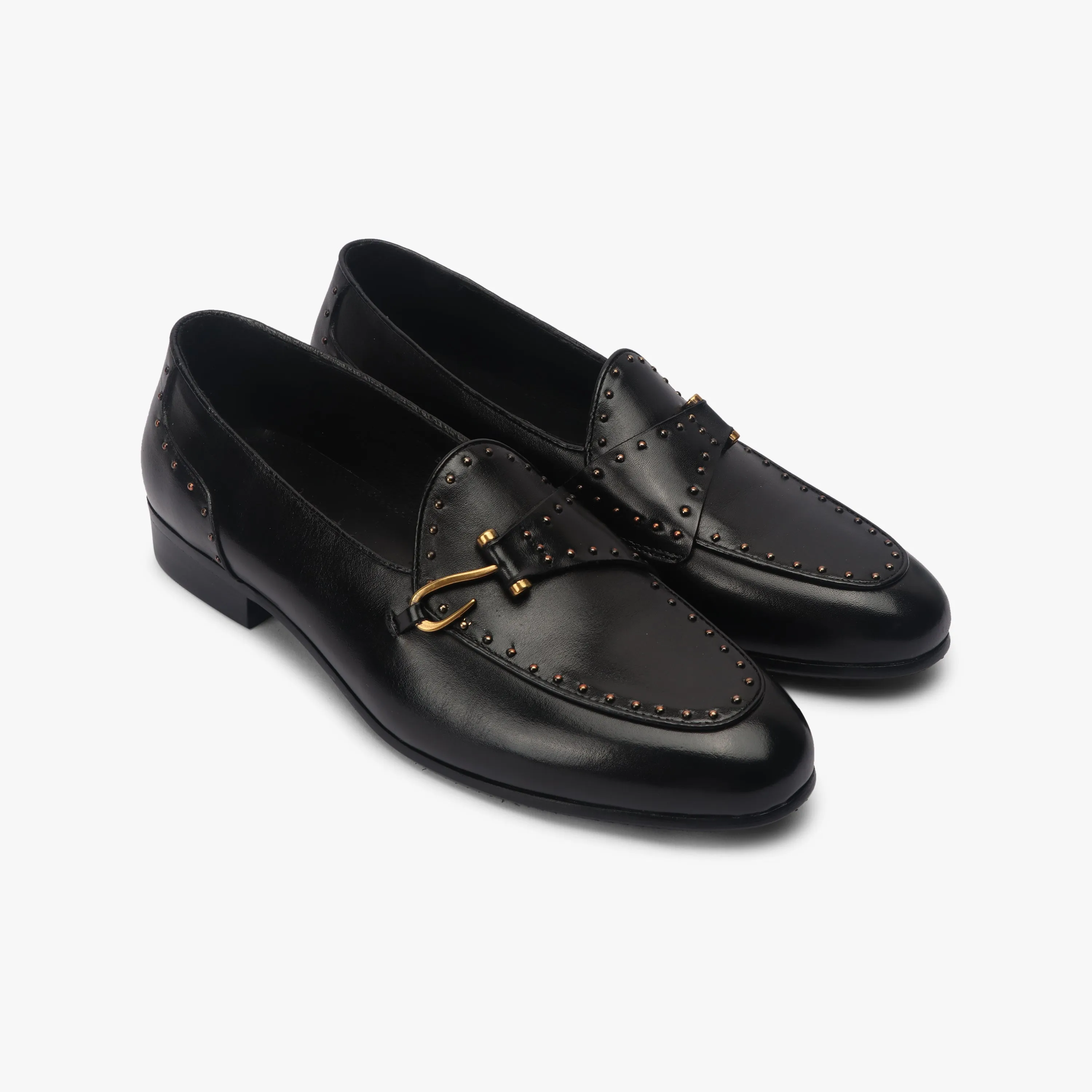 Fish Hook Buckle Studded Slip On