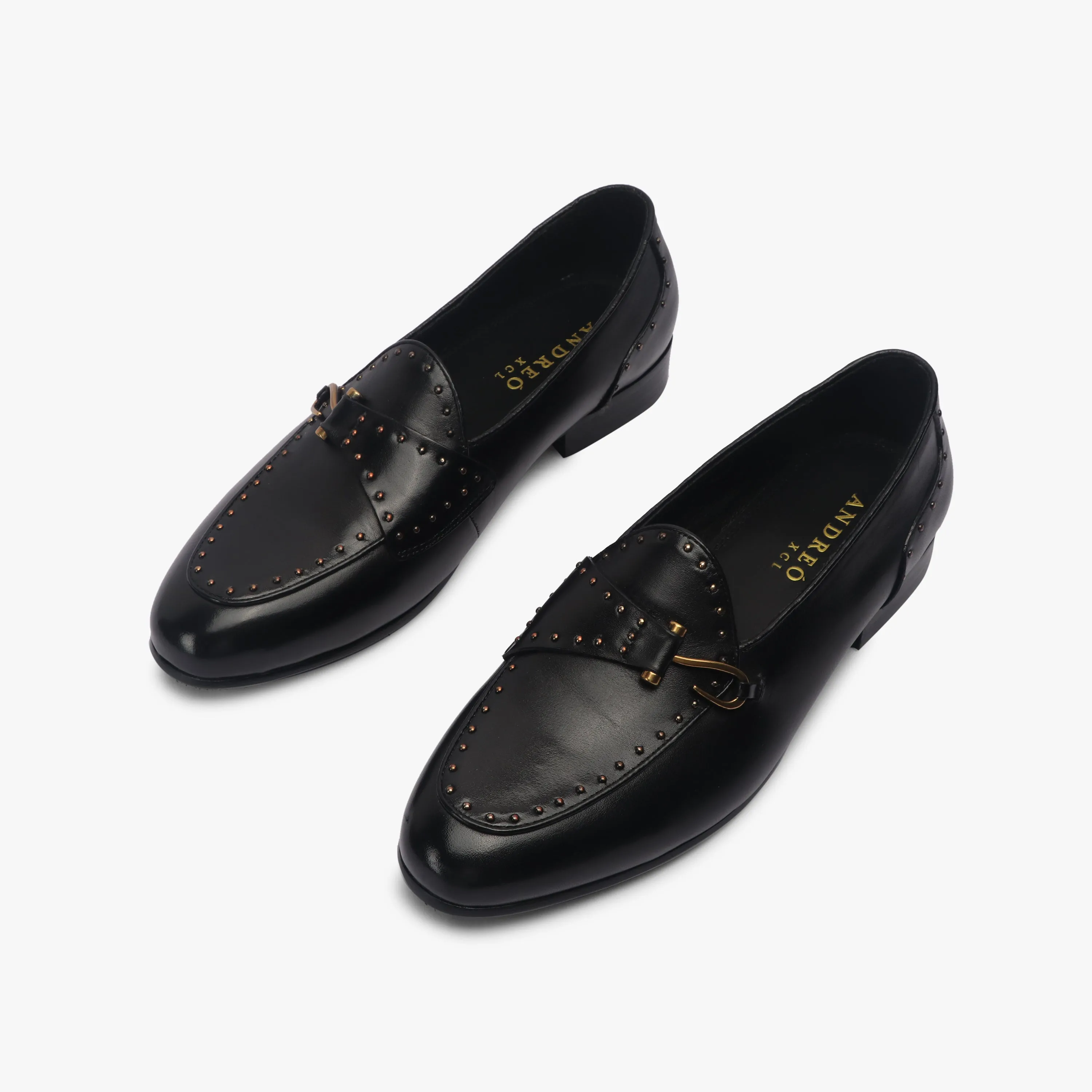 Fish Hook Buckle Studded Slip On