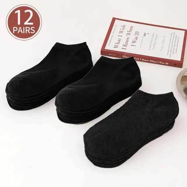 FloorSafe Men's Breathable Boat Socks - 12 Pairs