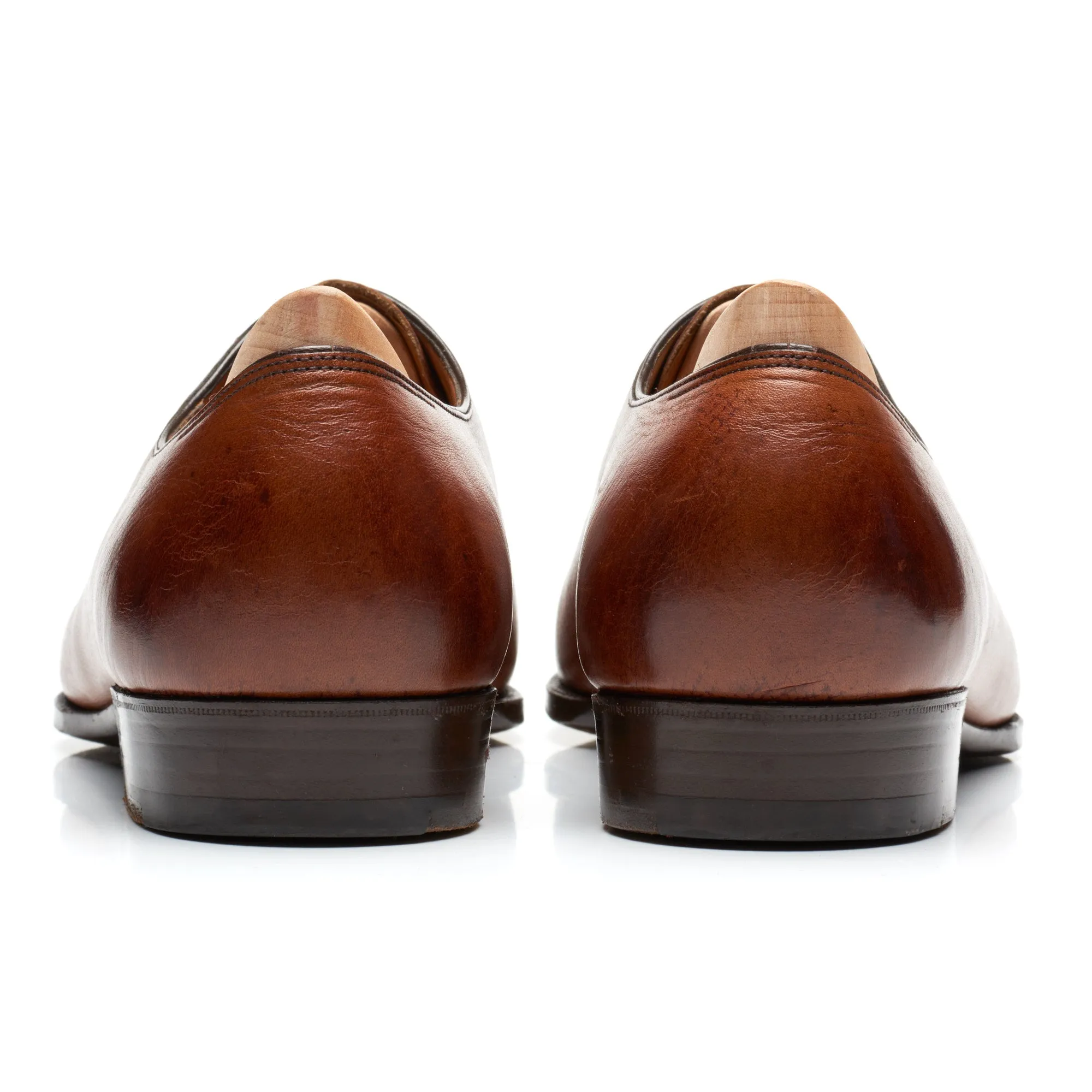 GAZIANO & GIRLING Bespoke "Sinatra" Seamless Wholecut Shoes US 8.5 Hatchgrain