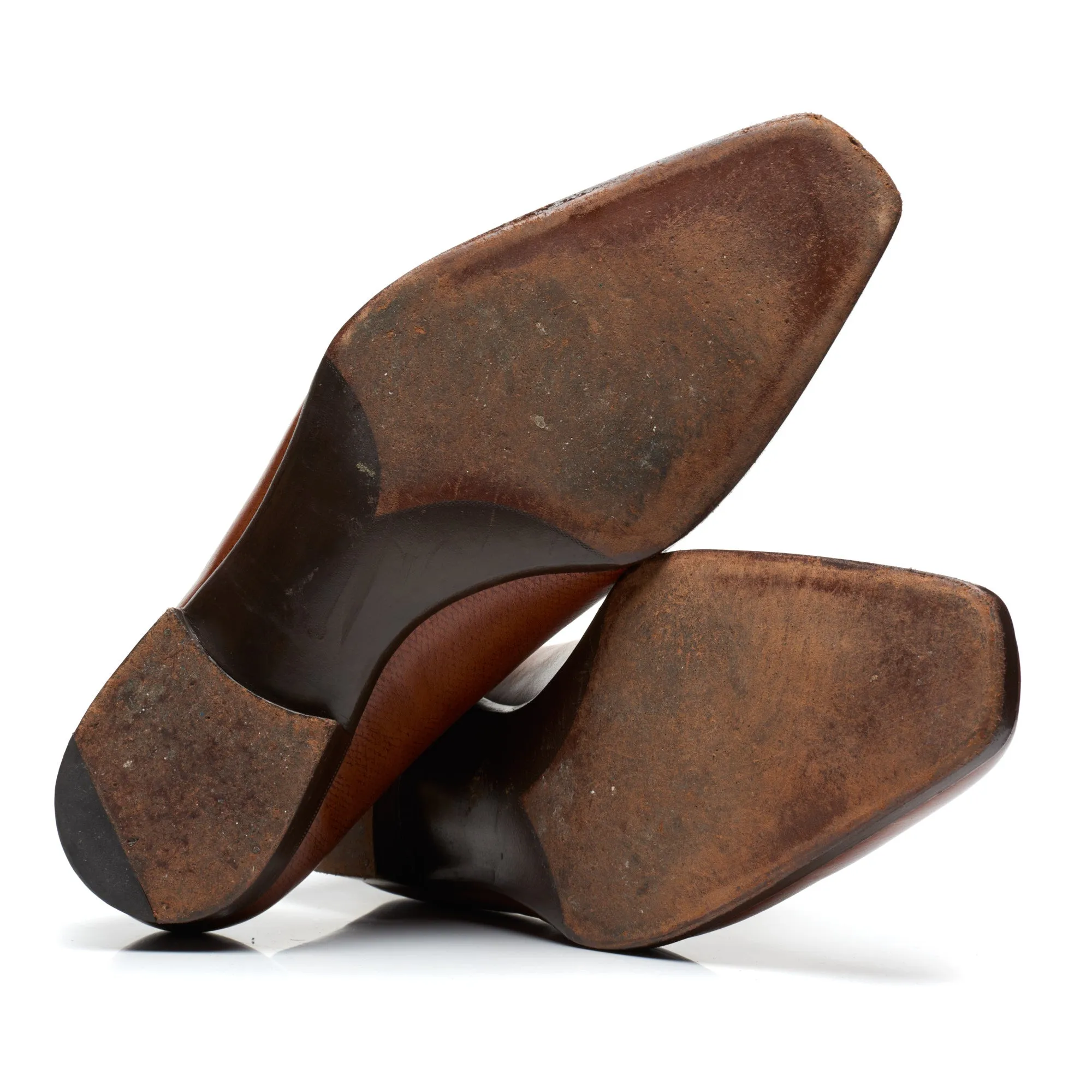 GAZIANO & GIRLING Bespoke "Sinatra" Seamless Wholecut Shoes US 8.5 Hatchgrain