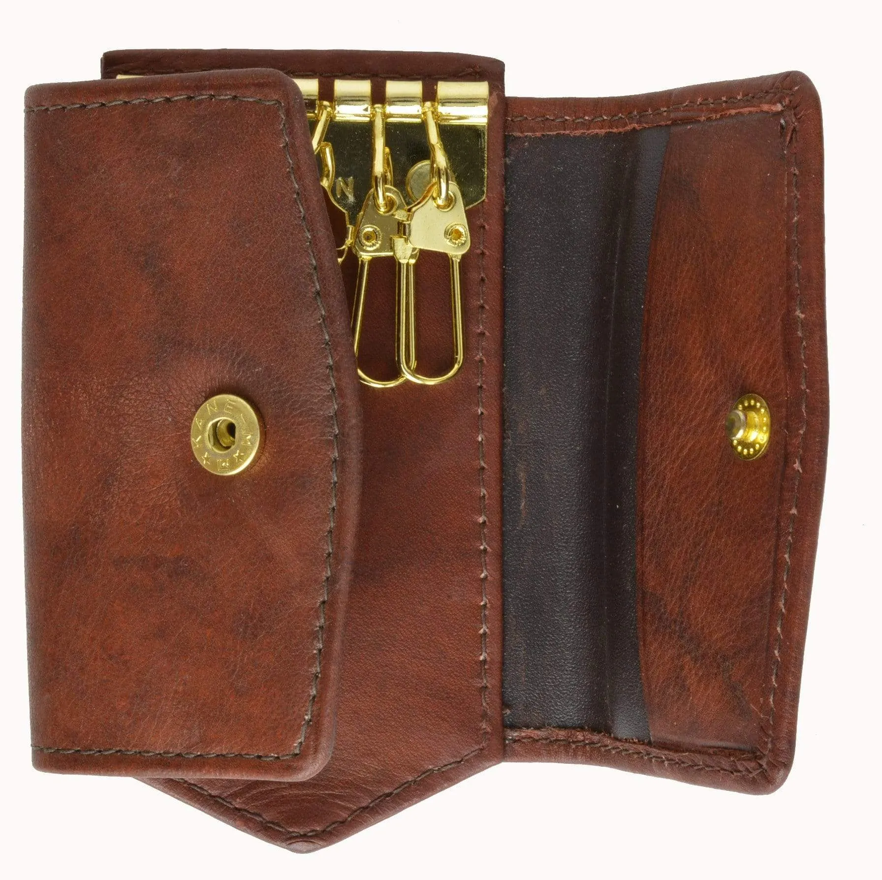 Genuine Leather Key Holder Small Size with Snap Closure 1312 CF (C)