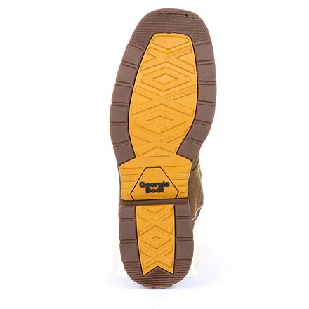 Georgia Men's 11" Carbo-Tec LT Waterproof Pull-On Work Boot - Black/Brown GB00266