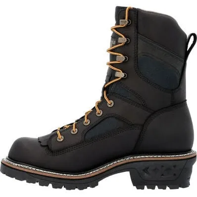 Georgia Men's Ltx Logger 9" Soft Toe Waterproof Work Boot -Black- GB00618