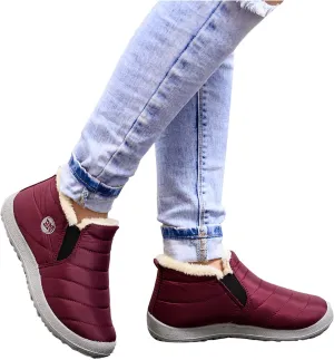 Gibobby Booties for Women Low Heel V-Cut Flat Ankle Boots Comfort Combat Boots Fall Winter Booties Shoes