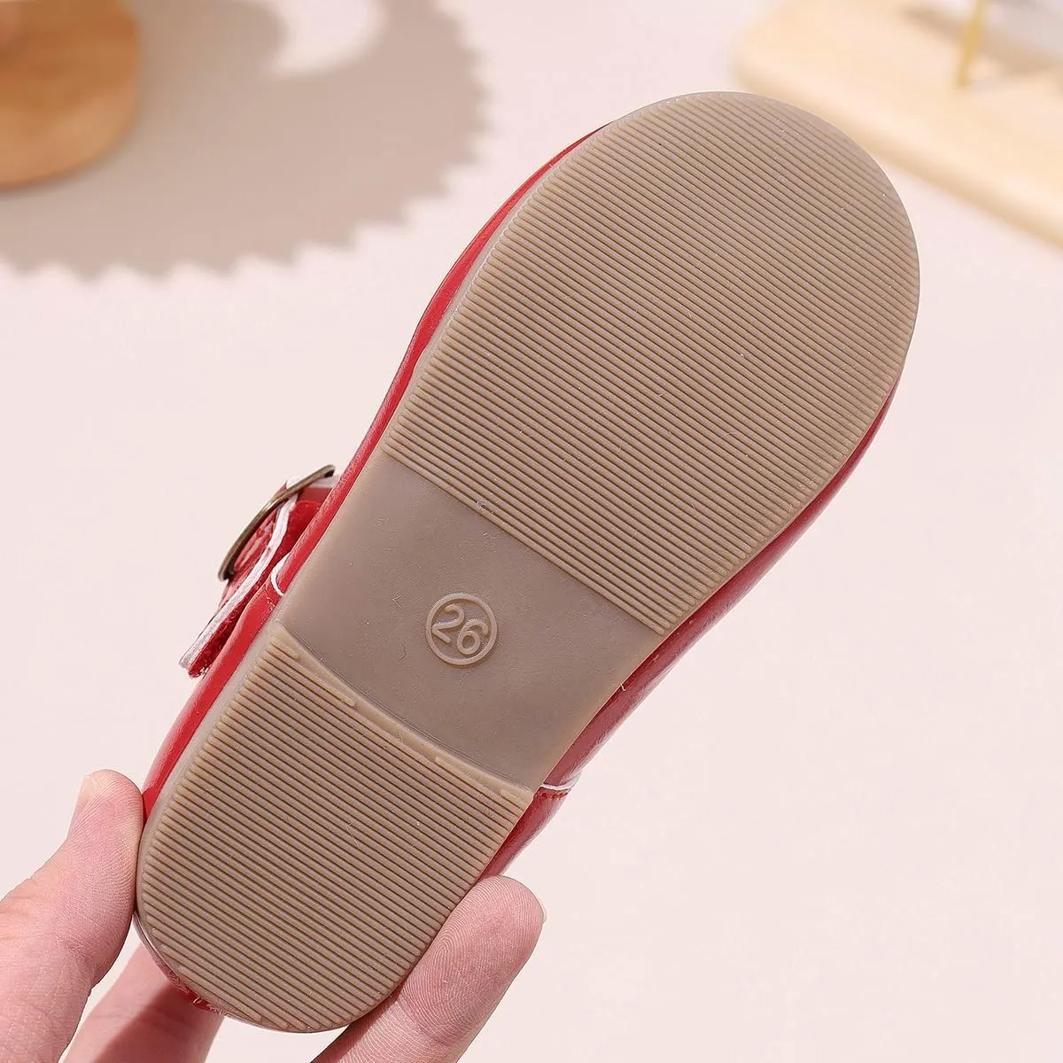 Girls' Mary Jane Shoes  Red Dress Shoes with Buckle, Perfect for School and Uniform, Comfortable and Stylish Girls' Shoes
