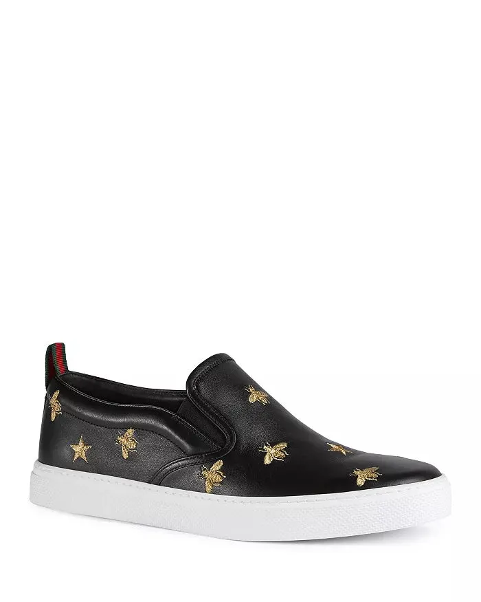 GUCCI DUBLIN SLIP-ON LEATHER MEN'S SNEAKERS