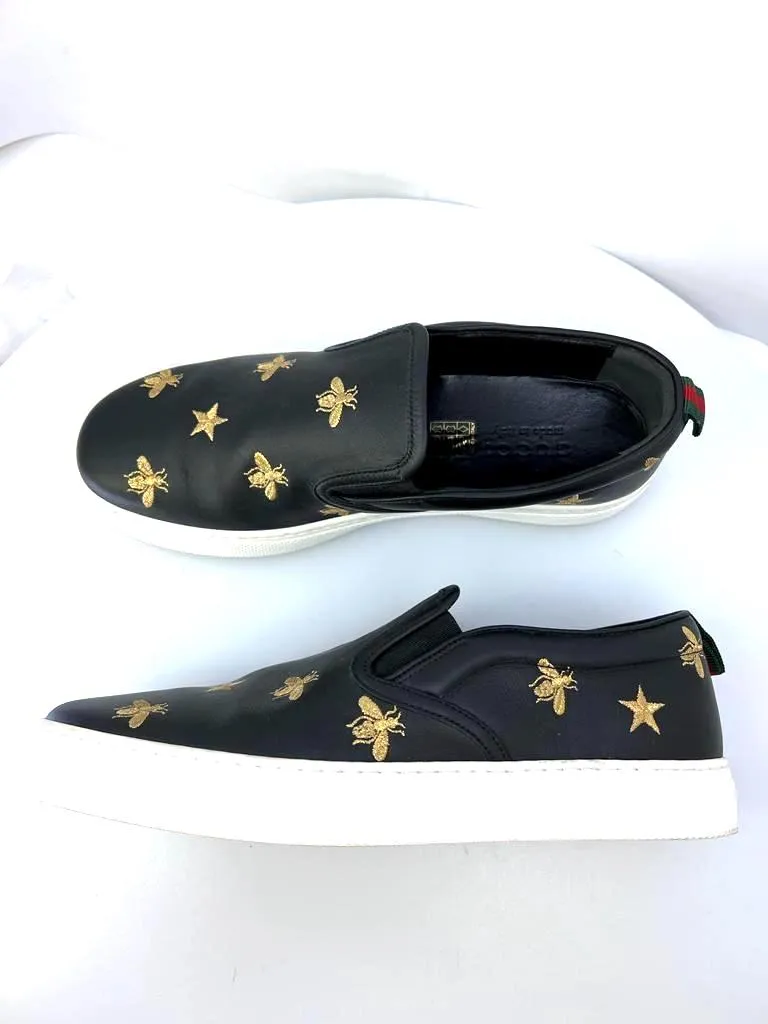 GUCCI DUBLIN SLIP-ON LEATHER MEN'S SNEAKERS