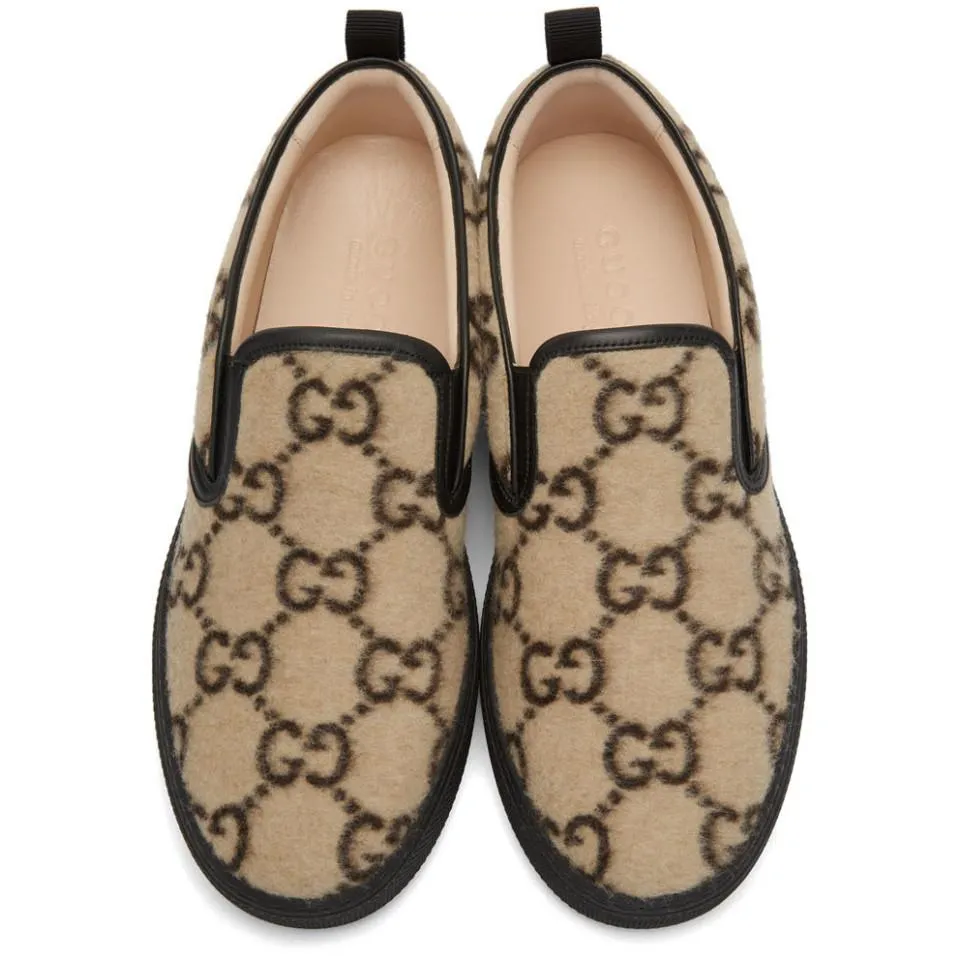 Gucci Wool GG Mens Dublin Slip On Sneakers