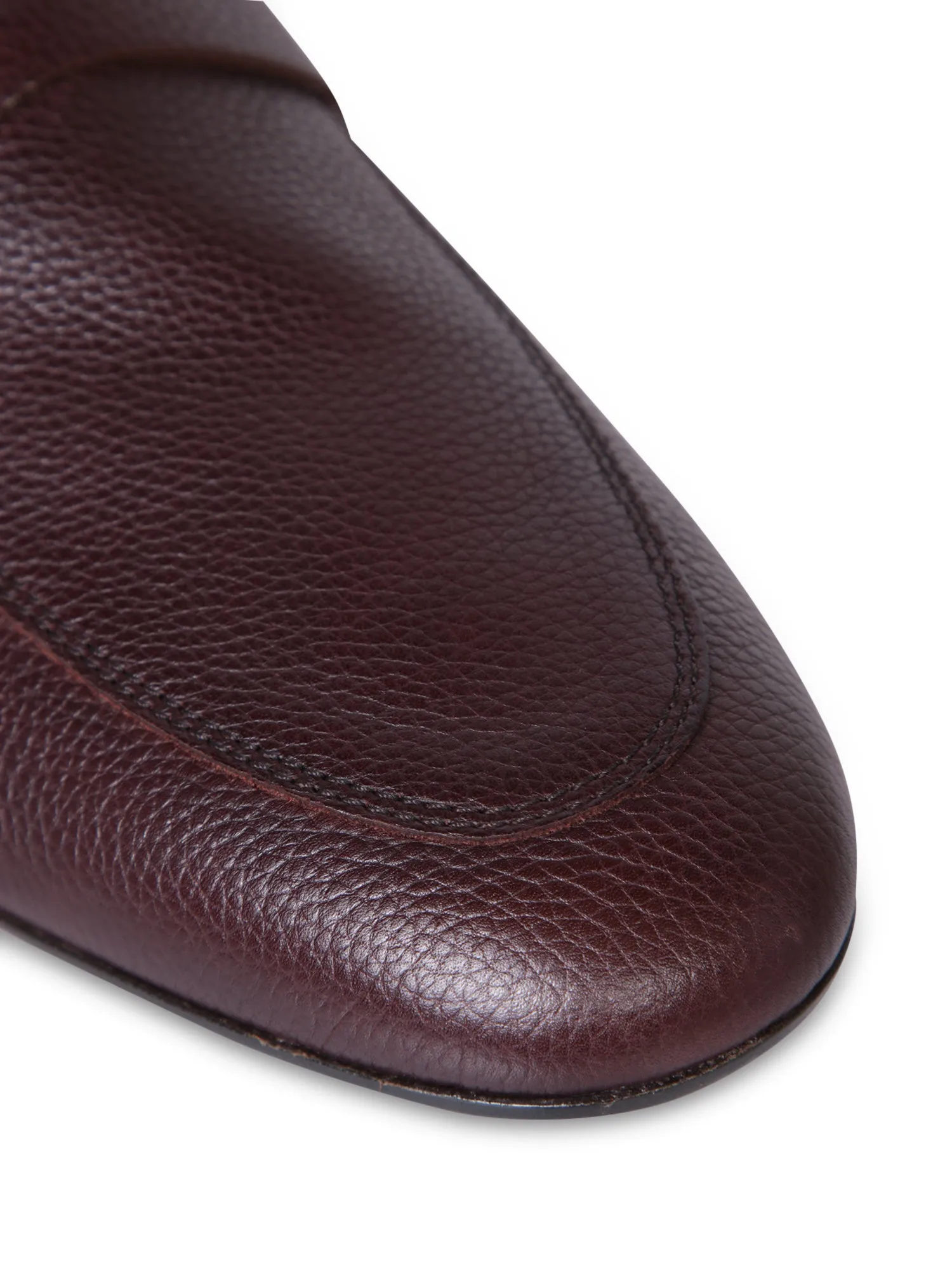 Hammered-weave brown loafers