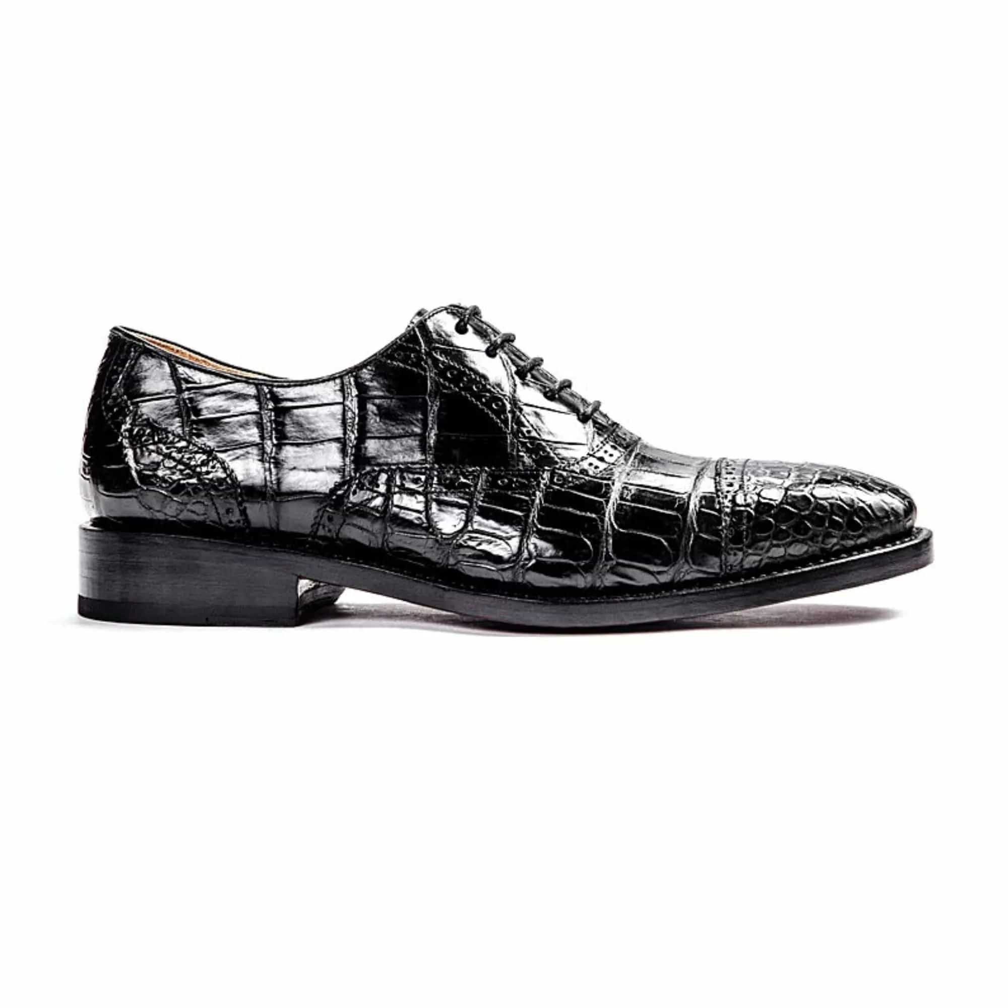 Handmade, Custom Men Whole Cut Crocodile Pattern Leather Shoes