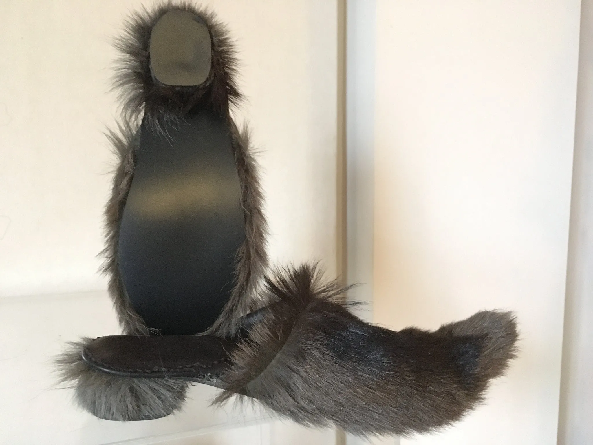 Handmade Fur Babouche  Slippers...indoor and out