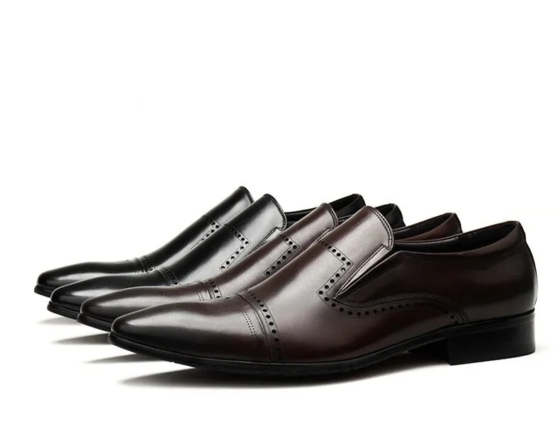 Handmade Pointed Toe Man's Slip on Shoes
