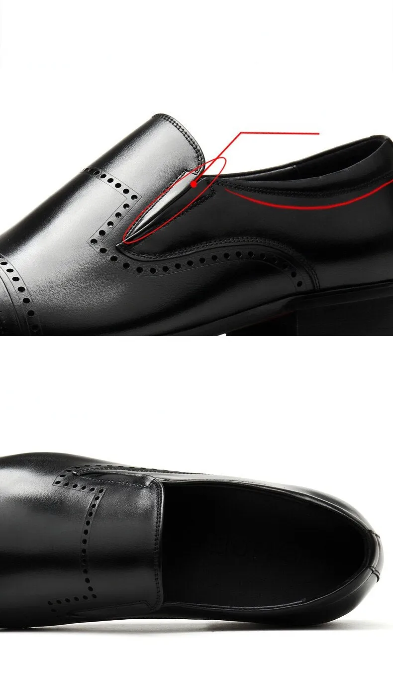 Handmade Pointed Toe Man's Slip on Shoes