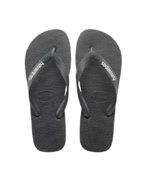 HAVAIANAS LOGO FILETE - BLACK/BLACK/WHITE