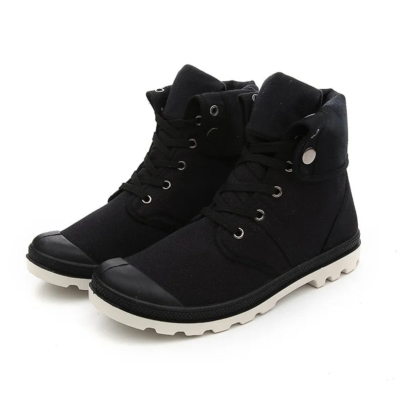 Hip Hop Desert Style Fashion Autumn Military Comfortable Canvas Tactical Ankle Boots Shoes Size