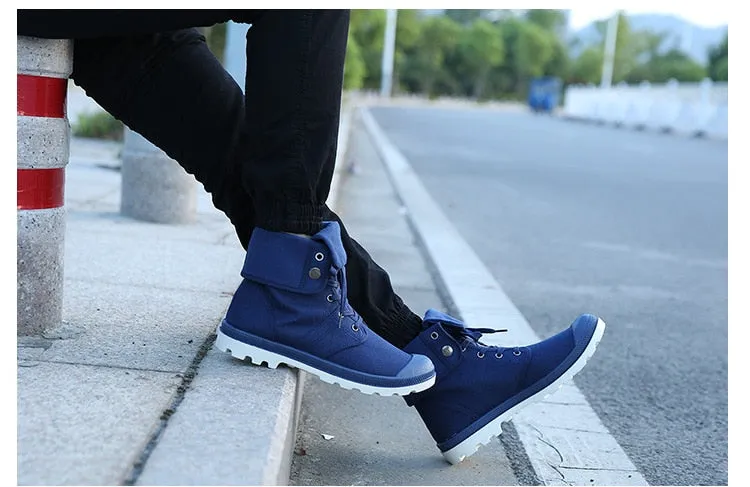 Hip Hop Desert Style Fashion Autumn Military Comfortable Canvas Tactical Ankle Boots Shoes Size
