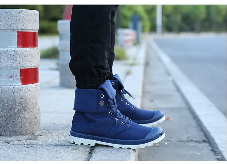 Hip Hop Desert Style Fashion Autumn Military Comfortable Canvas Tactical Ankle Boots Shoes Size