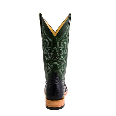 Horse Power Black Full Quill Ostrich Boot
