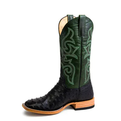 Horse Power Black Full Quill Ostrich Boot