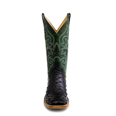 Horse Power Black Full Quill Ostrich Boot