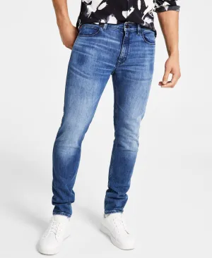 Hugo Boss Men's Tapered Fit Stretch Jeans Light Wash Blue 38 x 32