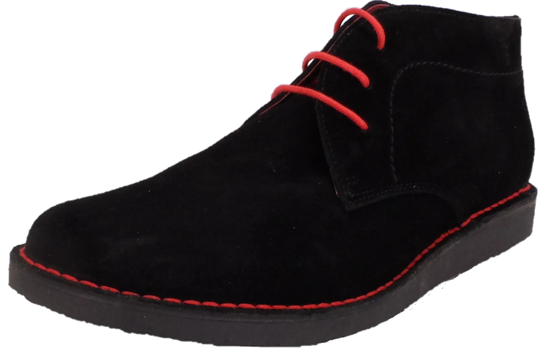 Ikon Original Black Nomad 70s Mod Style Real Suede Desert Boots