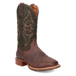 Jenks Leather Boot - Brown/Green - DP5019