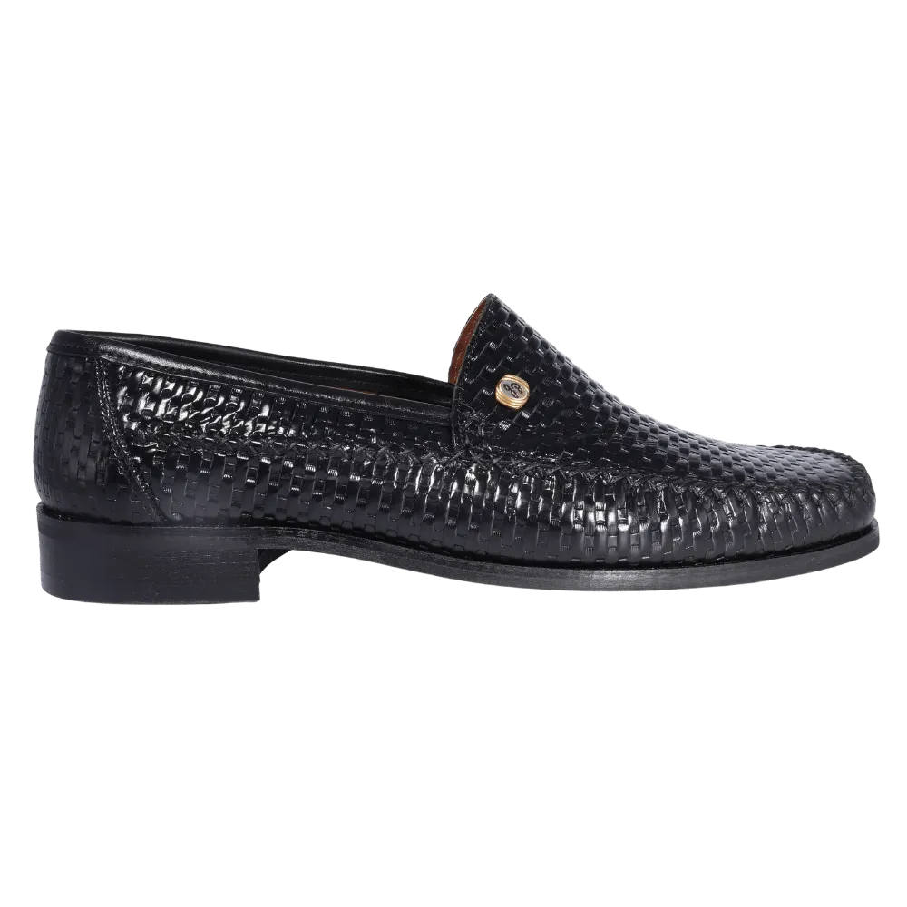 John Drake Weave Moccasin - Black