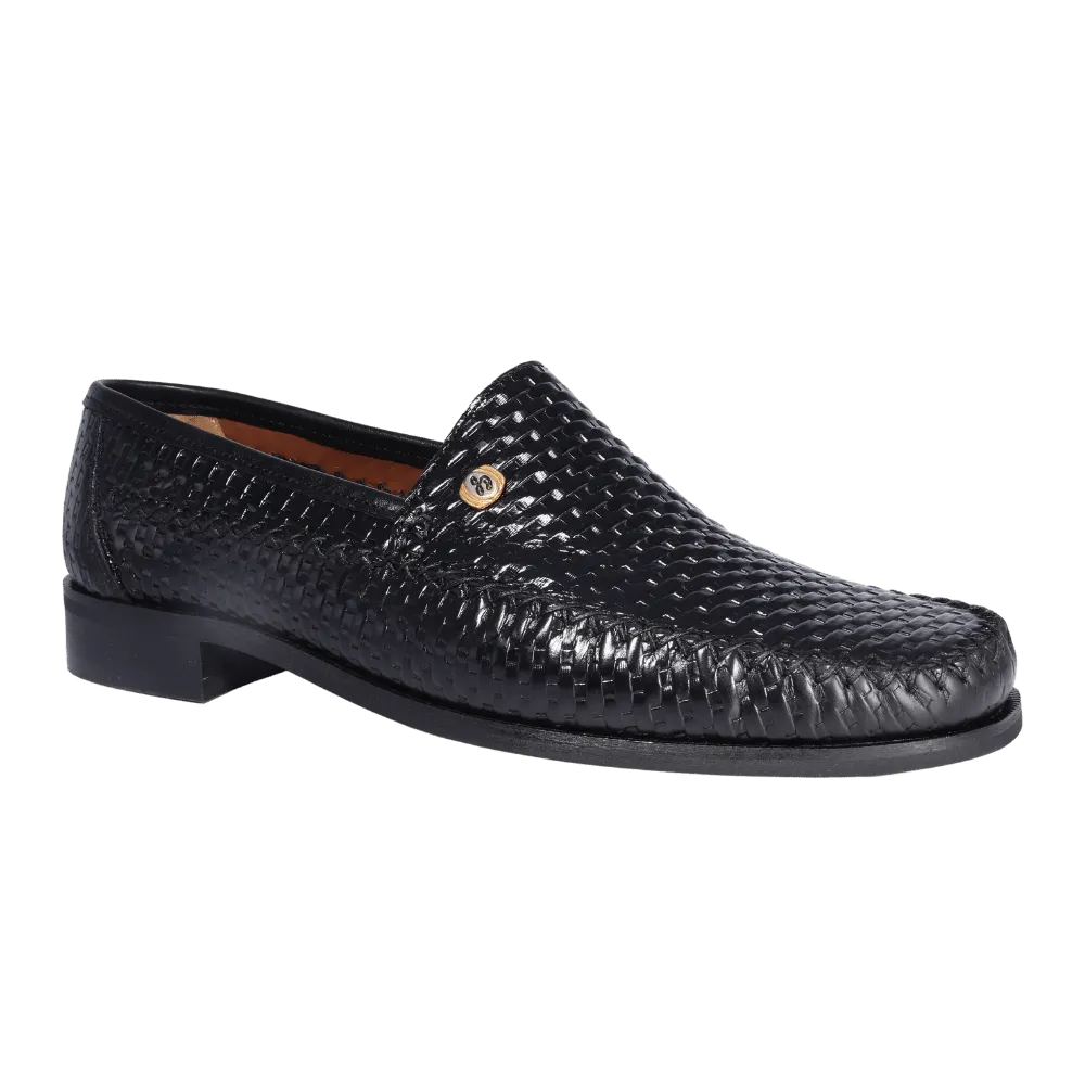 John Drake Weave Moccasin - Black