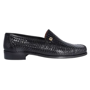 John Drake Weave Moccasin - Black