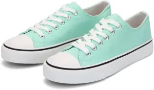 JUDIS Womens Lace Up Canvas Shoes Low Top Fashion Sneakers Casual Tennis Walking Shoes