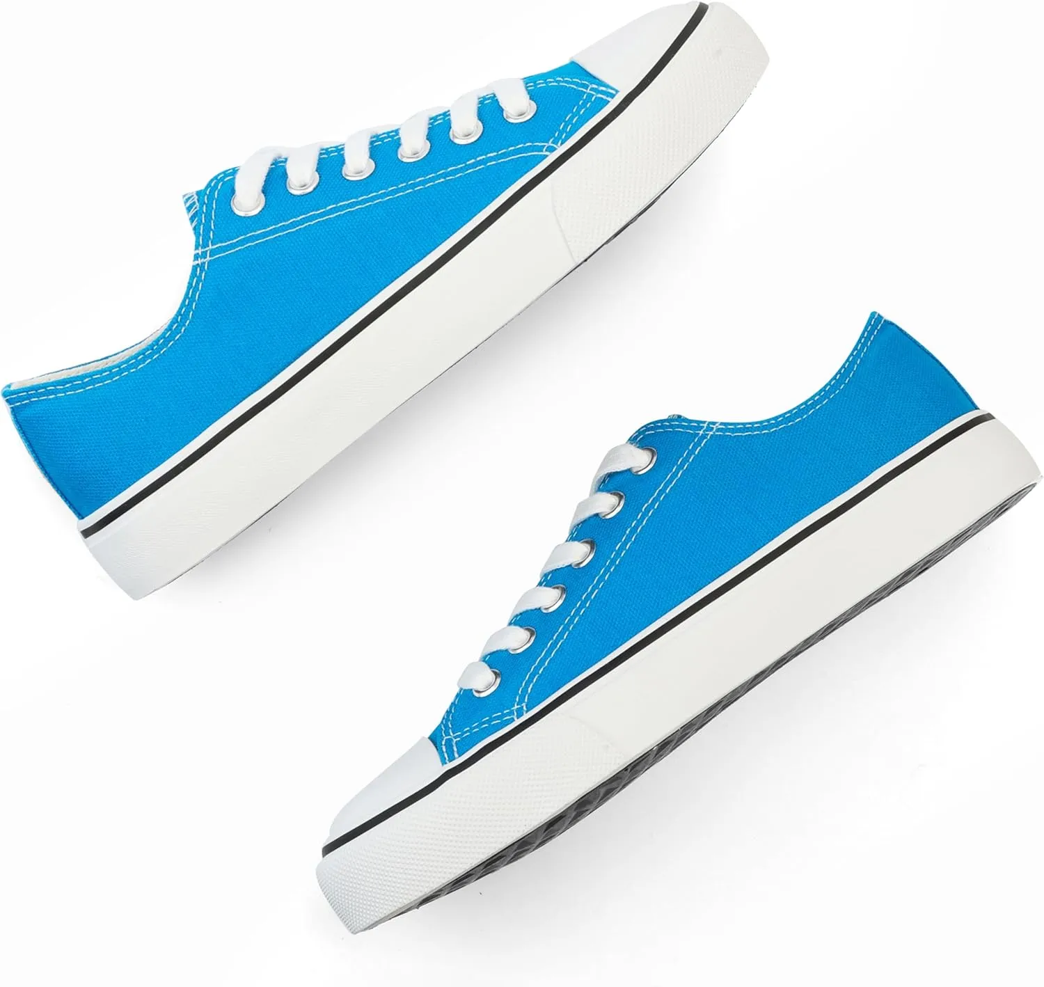 JUDIS Womens Lace Up Canvas Shoes Low Top Fashion Sneakers Casual Tennis Walking Shoes