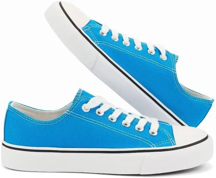 JUDIS Womens Lace Up Canvas Shoes Low Top Fashion Sneakers Casual Tennis Walking Shoes