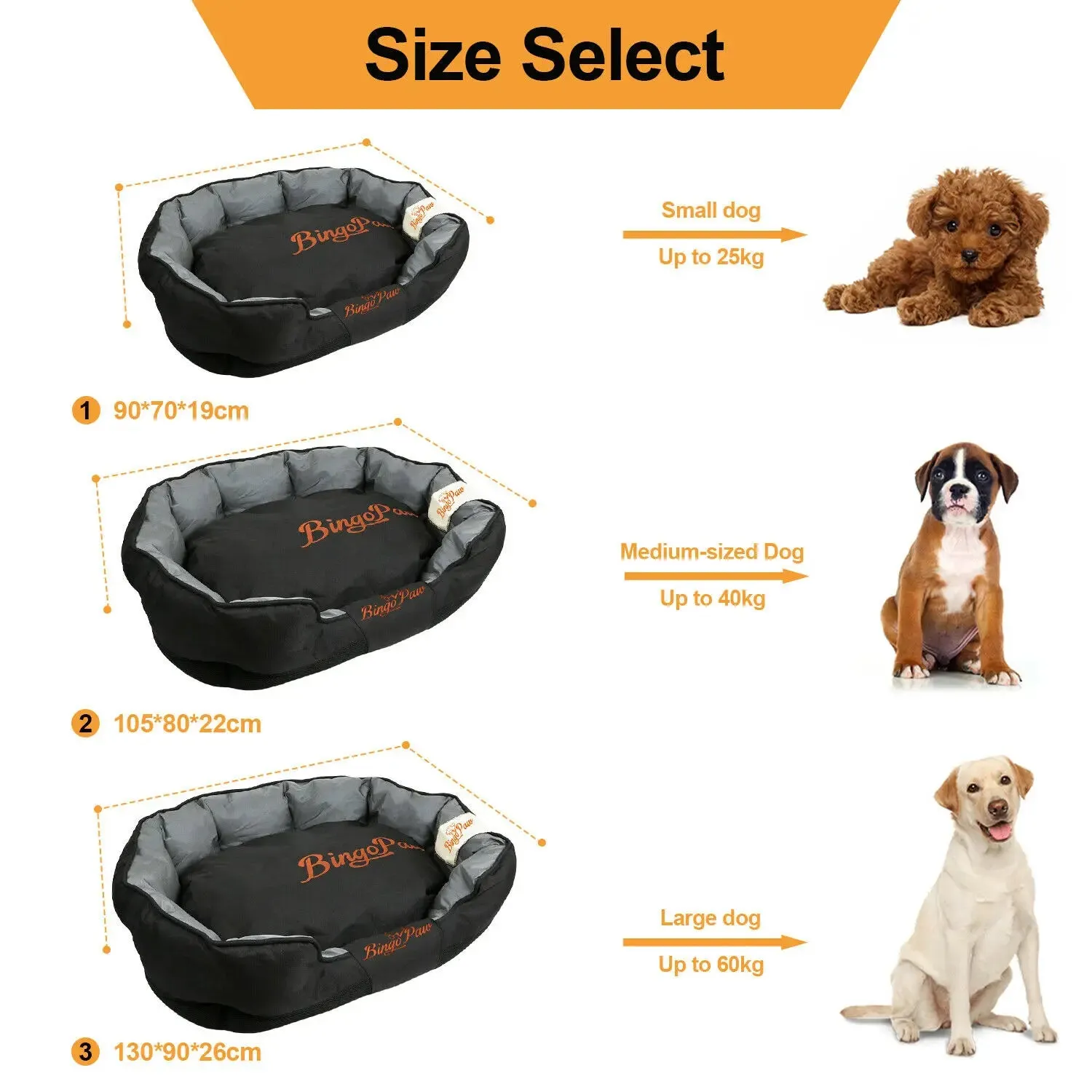 Jumbo Orthopedic Dog Sofa Bed