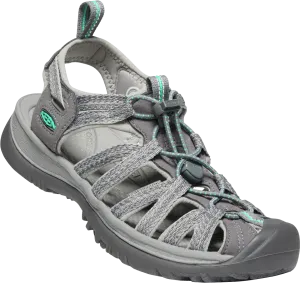 KEEN WOMEN'S WHISPER SANDAL MEDIUM GREY/PEACOCK GREEN 1022814