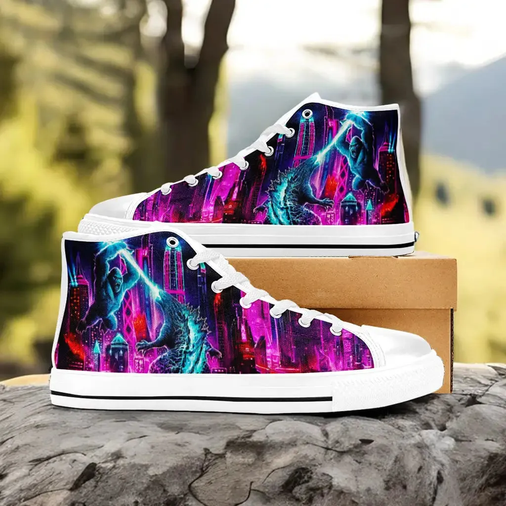 Kong vs Godzilla King of the Monsters Shoes High Top Sneakers for Kids and Adults