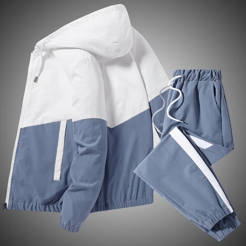 Kor Patchwork Hip Hop Casual Men's Fitness Sets