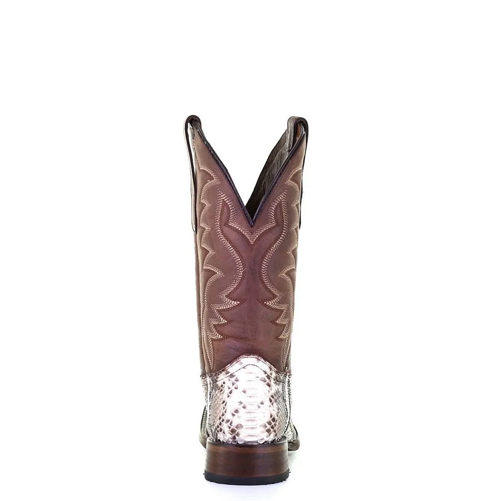 L5740 - Corral natural western roper python boots for men